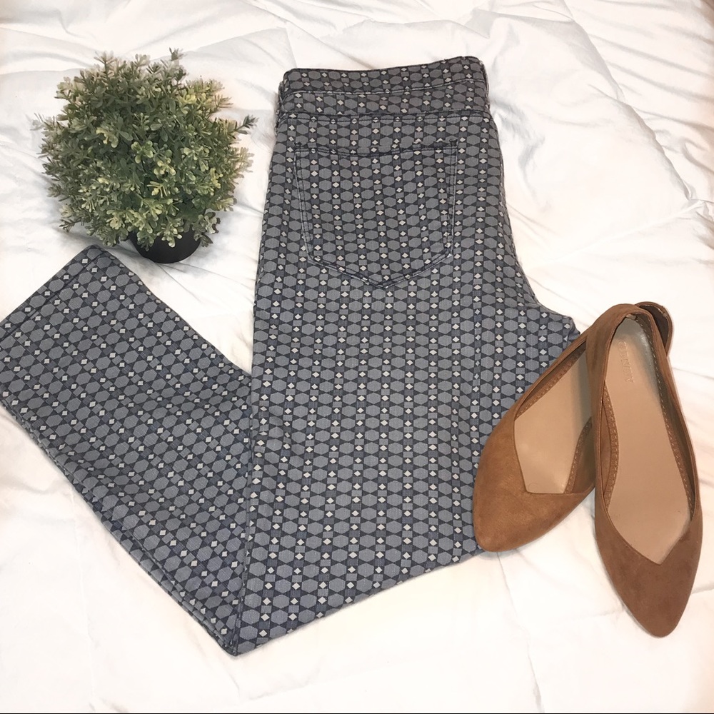 patterned skinny jeans